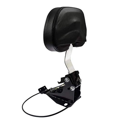 Adjustable Driver Backrest with Chrome Mount Fit for Harley Touring Road King Electra Glide CVO 2009-2024 - color: Chrome mount