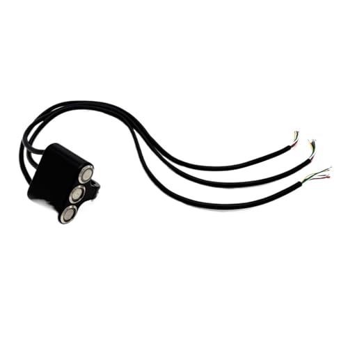 22mm Waterproof Motorcycle Switch with LED - Handlebar Mount ON-OFF Self-Return Button Fit For Headlight and Horn Durable Aluminum Alloy Design