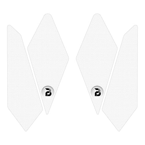 BLOQ Motorcycle Tank Grips compatible with KAWASAKI ZX-4RR (2023-) HiGrip - CLEAR