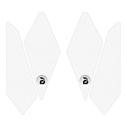BLOQ Motorcycle Tank Grips compatible with KAWASAKI ZX-4RR (2023-) HiGrip - CLEAR