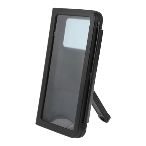 Motorcycle Phone Mount Holder ABS Aluminum Alloy PC for Rearview Mirror Mount Fits 4.7"-7"/119.38x177.8mm Smartphones Black