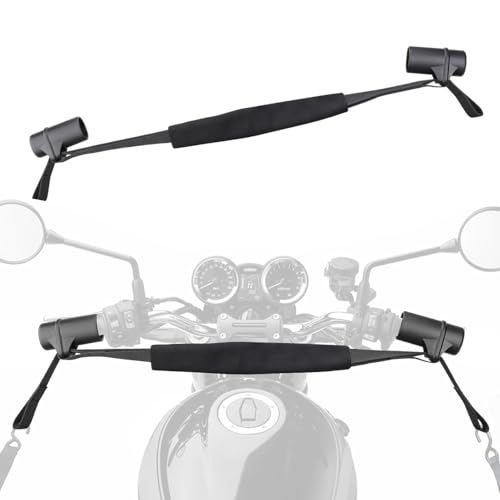 Motorcycle Handlebar Straps for 32" Handlebars - Adjustable Tie Downs for Mopeds, Scooters, Bikes with Fairing, Compatible with Black Bar-Harness II for Secure Trailer Transport