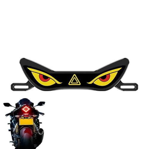 Motorcycle Tail Light | Decorative Warning Sign Universal Shape – LED Sign for Motorcycle | for Street Night Racing and Tourism Dirt Bike Vehicles and Birthdays - color: 03B
