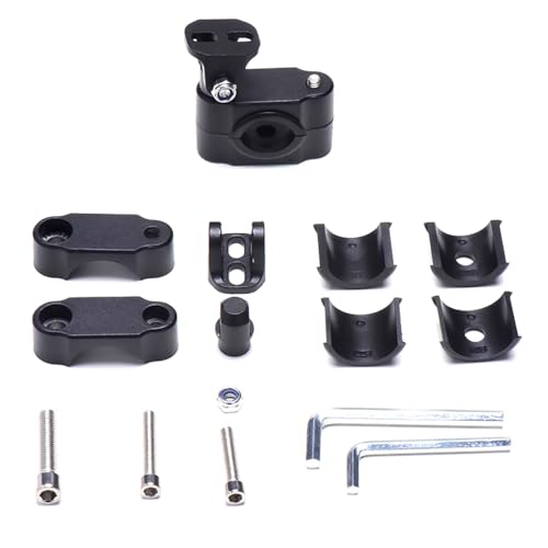 Motorcycle Spotlight Bracket, Adjustable Light Bar Mounting Holder for Driving Fog Lights, Tube Clamp Mounting Bracket Fit 0.7"-1.25" ATV UTV Roll Bar (2 Pcs)