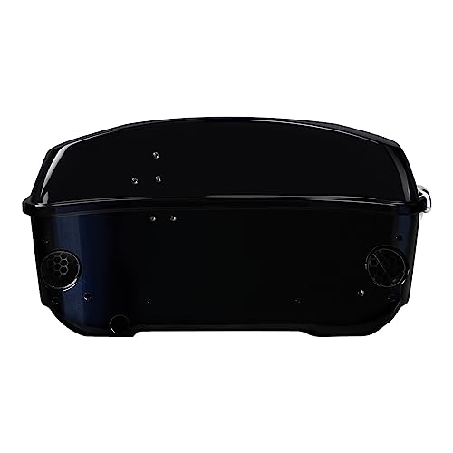 TCMT 13.7" King Motorcycle Trunk Box W/Latch Key Fit For Harley 2014-2025 Touring CVO Road King Road Glide Street Glide Electra Glide Ultra Limited Midnight Blue - color: Midnight Blue(W Speaker Holes)