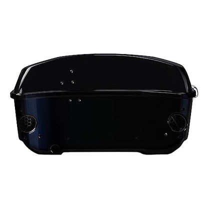 TCMT 13.7" King Motorcycle Trunk Box W/Latch Key Fit For Harley 2014-2025 Touring CVO Road King Road Glide Street Glide Electra Glide Ultra Limited Midnight Blue - color: Midnight Blue(W Speaker Holes)