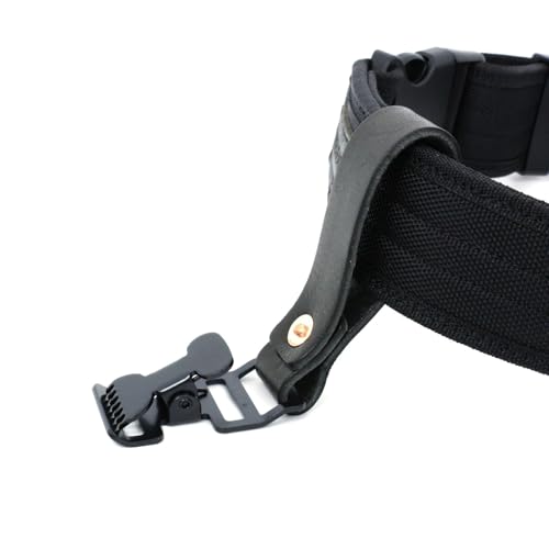 Leather Glove Clips with Metal Hooks - Work Glove Holders for Duty Belts, Electricians And Filming Work Construction - color: Blackl