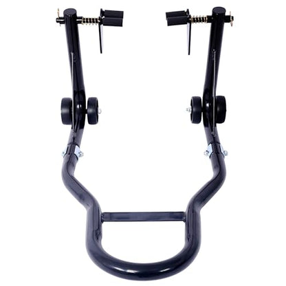 Motorcycle Stand 1000LB - Heavy Duty Sport Bike Front and Rear Wheel Lift, Adjustable Swingarm Paddock Stands, Industrial-Grade Steel (Black) - color: Black