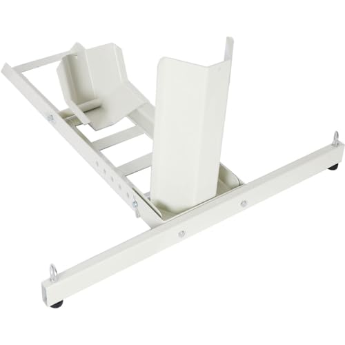 Motorcycle Wheel Chock Stand 1800 lb Capacity, Adjustable Motorcycle Front Wheel Chock with 4 Ratchet Tie Downs, Heavy Duty Steel for Trailer Truck Garage