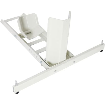 Motorcycle Wheel Chock Stand 1800 lb Capacity, Adjustable Motorcycle Front Wheel Chock with 4 Ratchet Tie Downs, Heavy Duty Steel for Trailer Truck Garage