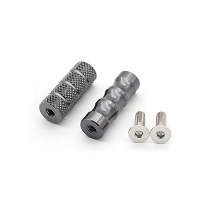 PROCNC 6mm Motorcycle Knurled Shifter Peg Anti-Skid Gear Shift Brake Lever Foot Pegs Pedal Hole Footrests Footpeg Rearsets For Suzuki Yamaha Kawasaki Bmw (Grey) - color: gray