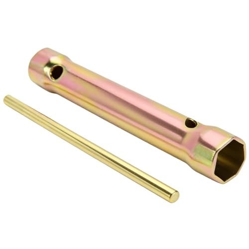 16-18mm Spark Plug Socket, 5/8 Inch Double-Ended Tubular Wrench, Steel Ignition Spark Plug Spanner Wrench Socket Tool, Universal Remover Installer Tool for Motorcycles, Small Motor Vehicles