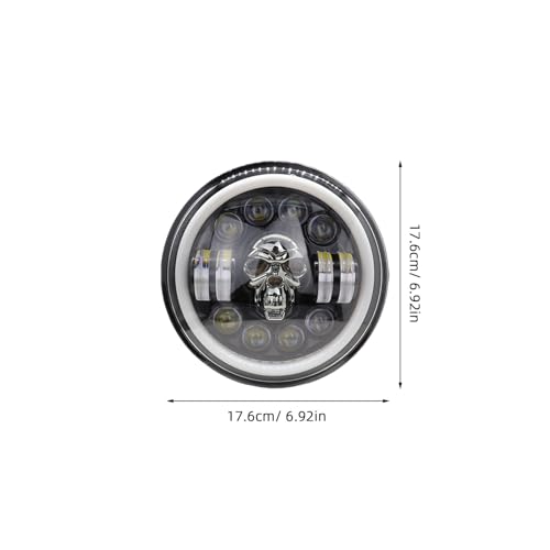 Gatuida Headlights Skull LED Headlight Motorcycle LED Motorcycle Light Mount Light Skull