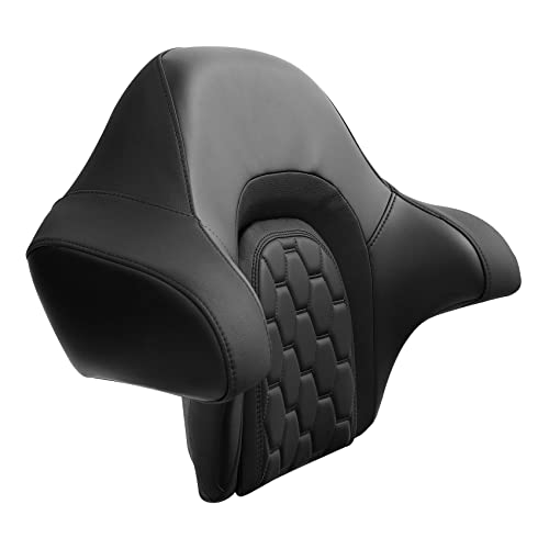 C.C. RIDER Wrap Around King Tour Trunk Backrest fit for Harley Touring Road King Street Glide Road Glide Electra Glide 2014-2024 - color: Passenger Backrest 16#Black