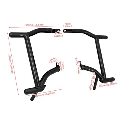 Motorcycle Crash Bar Engine Guard Highway Crash Bar Fit for Harley Touring Street Glide Road Glide Road King Electra Glide Ultra (C-Engine Guard+Saddlebag Guards for 14-23 Touring) - size: C-Engine Guard+Saddlebag Guards For 14-23 Touring