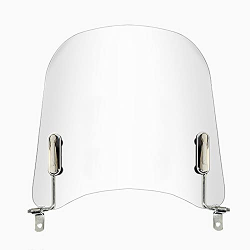 Mokuo Univeral Motorcycle Windscreen 17.2" x 16.5" Large Size Wind Splitter Wind Deflector Windshields Fit for Honda PCX150 Yamaha Zuma Scooter Chinese Mopeds