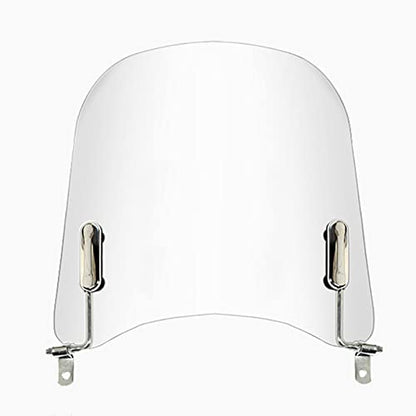Mokuo Univeral Motorcycle Windscreen 17.2" x 16.5" Large Size Wind Splitter Wind Deflector Windshields Fit for Honda PCX150 Yamaha Zuma Scooter Chinese Mopeds