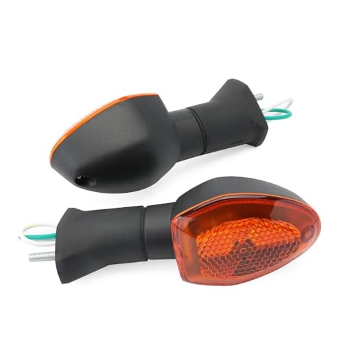Motorcycle Turn Signals - Amber Light,12V, Halogen Indicator Light Waterproof Yellow Lens Fits SUZUKI DR 200X Z400 /DRZ 400S /GSX-S 750Z /GSX 1250FA SV 650X DL650 /V-Strom 650 (Pair) - color: Yellow