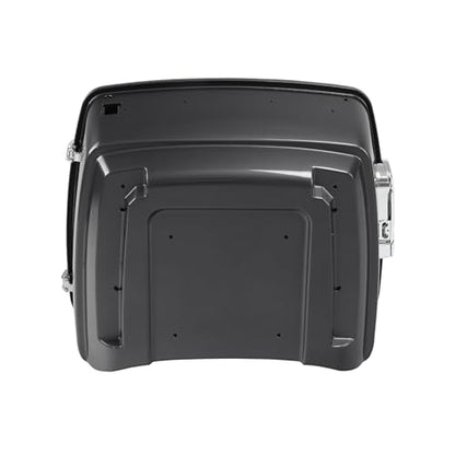 TCMT 13.7" King Motorcycle Trunk Box W/Latch Key Fit For Harley 2014-2025 Touring CVO Road King Road Glide Street Glide Electra Glide Ultra Limited Gauntlet Gray Metallic - color: Gauntlet Gray Metallic(W Speaker Holes)