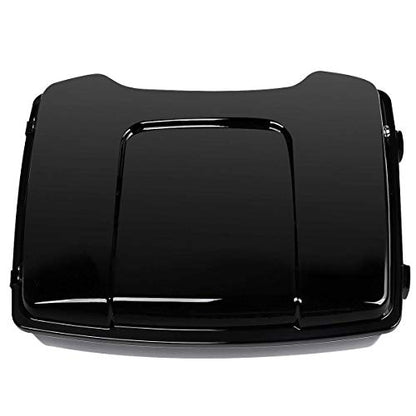 TCMT 5.5'' Black Razor Motorcycle Trunk Box w/Black Latch Keys Fits For Harley Touring 1997-2013 Road King Road Glide Street Glide Electra Glide1997-2013- Pack - color: BLack Lacthes Trunk