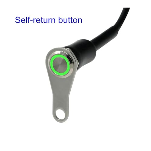Stainless Steel Motorcycle Switch ON-Off Handlebar Adjustable Mount Waterproof Switches Button DC12V Fog(A1) - color: A1