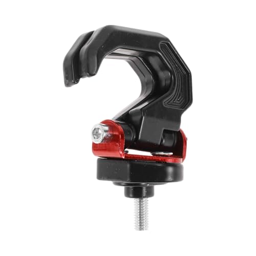 Adjustable Universal Motorcycle Hanging Hook Horn-Type Double Hook Motorcycle Helmet Luggage Bag Holder Hanger for Scooters Bicycles Black Red 1 Pc 65mm