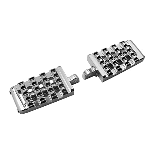 TCMT Footpegs Footrests Fit For Harley Male Mount-style footpeg supports Touring Road King Road Street Electra Glide Sportster XL 883 1200 Dyna Softail Freewheeler - color: Chrome, size: Stype H