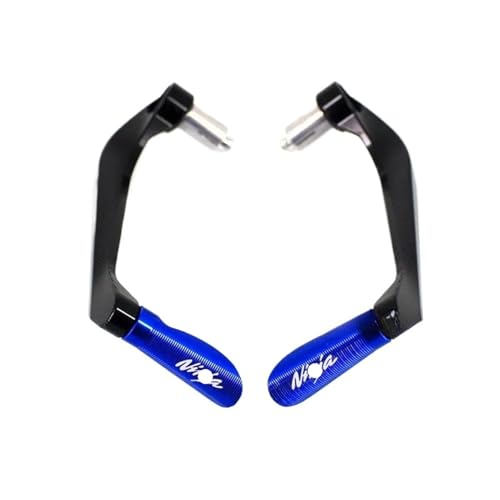 for KAWA&SAKI Ni&nja 250 300 400 650 NINJA650R ZX-6R ZX-10R Motorcycle CNC Handlebar Grips Brake Clutch Levers Guard Protector Hand Guards - color: Blue