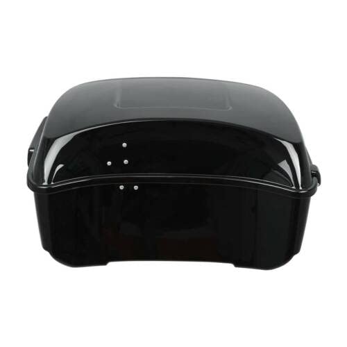 TCMT King Motorcycle Trunk Box Backrest Two Up Mounting Rack Top Rack Fit For Harley Touring 1997-2008 Electra Glide Road Glide Street Glide Pack - color: No Speaker Holes: Style E Chrome Rack