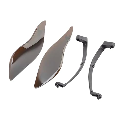 Fairing Air Deflectors Side Wing Windshield Adjustable Wind Deflectors Compatible with 2014-2024 Harley Electra Glide Street Glide Tri Glide Ultra Limited Fairing Side Shield (Smoke) - color: Smoke