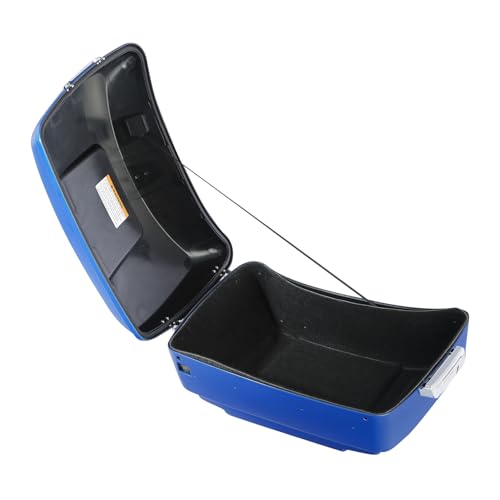 TCMT 13.7" King Motorcycle Trunk Box W/Latch Key Fit For Harley 2014-2025 Touring CVO Road King Road Glide Street Glide Electra Glide Ultra Limited Electric Blue - color: Electric Blue(W Speaker Holes)
