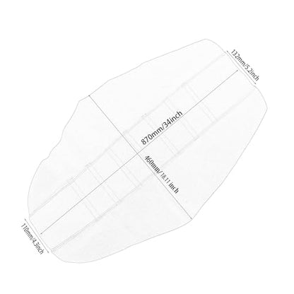 Motorcycle Seat Cover Rubber Striped Grip Gripper Soft Universal for CRF WR WRF RMZ YZF SXF EXC EXC XC SXCR KLX Dirt Pit Bike Pro Motocross Off Road (White) - color: White