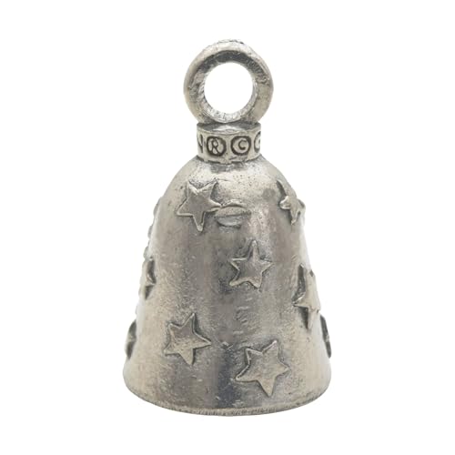 Guardian Bell Old Glory Bell Good Luck Bell w/Keyring & Black Velvet Gift Bag | Motorcycle Bell | Lead-Free Pewter | Good Luck Gift to Friends & Family | Bike Bell | Made in USA - color: Old Glory