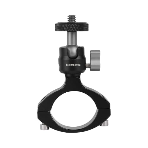 Bike Camera Handlebar Mount Motorcycle Pole Mount with 360° Ballhead Aluminum Handlebar Holder Compatible with GoPro/Insta360/AKASO/DJI Osmo Action Cameras