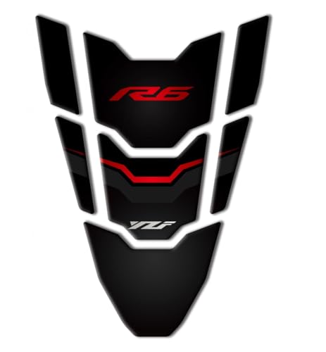 Tank Sticker for YZF R6 R 6 Motorcycle Accessory Fuel Tank Sticker Protector Decal Oil Gas Tankpad Stickers Accessories - color: Black red