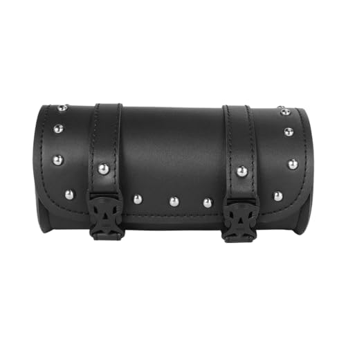 Universal Motorcycle Fork Tool Storage Pouch Leather Saddlebag Waterproof Accessory Compatible With Various Bikes(Color Name: black) - color: Color Name: black