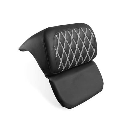 Chopped Razor Tour Trunk Backrest Pad Compatible with Harley 14-25 Street Road Glide FLHR FLHTCU FLHX Trunk Rack Backrest Pad(White) - color: White