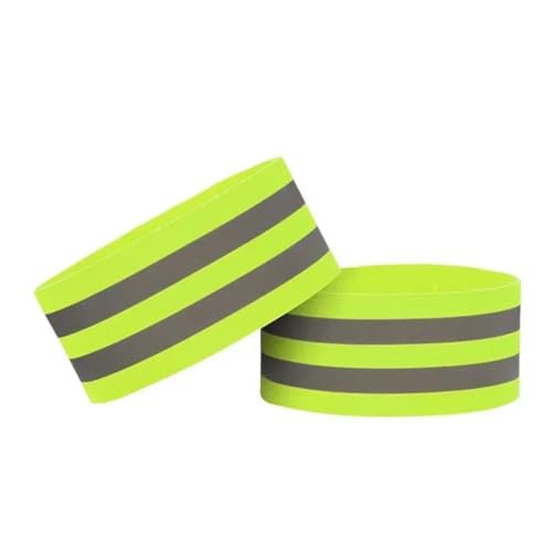 28PCS Reflect Straps for Night Walking Cycling Running Safety Reflector Tape Reflective Bands for Wrist Arm Ankle Leg High Visibility Green
