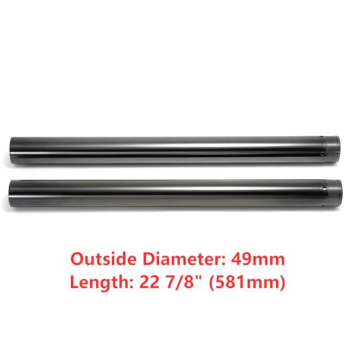 TOFR 49mm Fork Tubes for Harley Touring 14-20 FLHT FLTR FLHR FLHX Street Glide Electra Glide Road King Road Glide 45500113 37Mn5 Steel - color: Black