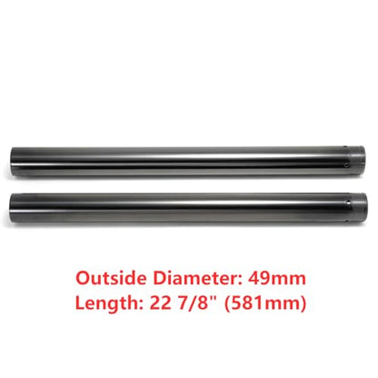 TOFR 49mm Fork Tubes for Harley Touring 14-20 FLHT FLTR FLHR FLHX Street Glide Electra Glide Road King Road Glide 45500113 37Mn5 Steel - color: Black