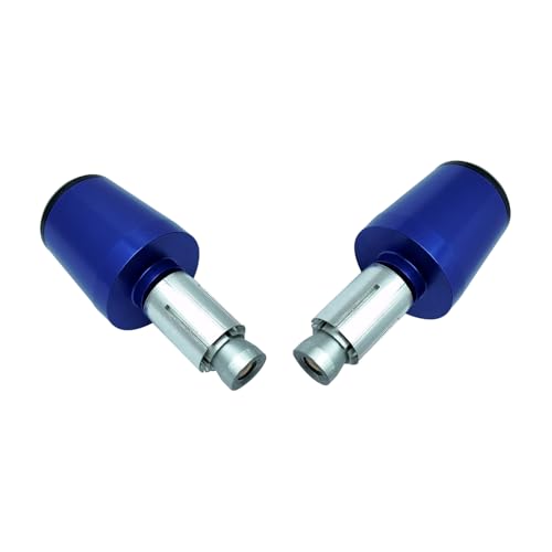 Motorcycle Bar Ends Plug, Blue Handle Bar End Slider 7/8" 22mm CNC Aluminum Handlebar Grip End Weight Caps Replacement for Ninja 400 500 650 Z900 Z650 CBR600RR CBR1000RR GSXR600 GSXR750 - color: Blue