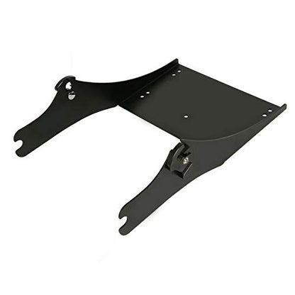 TCMT Chopped Motorcycle Trunk Backrest Pad Luggage Mount Rack Fit For Harley Touring 1997-2008 Road King Road Street Electra Glide Pack - color: Chopped Style D Black Rack
