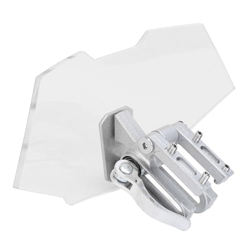 Motorcycle Acrylic Adjustable ClipOn Wind Deflector for Enhanced Comfort (Transparent) - size: Transparent