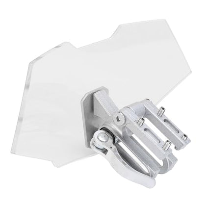 Motorcycle Acrylic Adjustable ClipOn Wind Deflector for Enhanced Comfort (Transparent) - size: Transparent