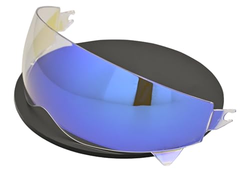 Compatible with EXO Covert Visor Replacement Motorcycle Helmet Visor Sun Protection Anti-Scratch, Universal(Clear Revo Blue) - color: Clear Revo Blue