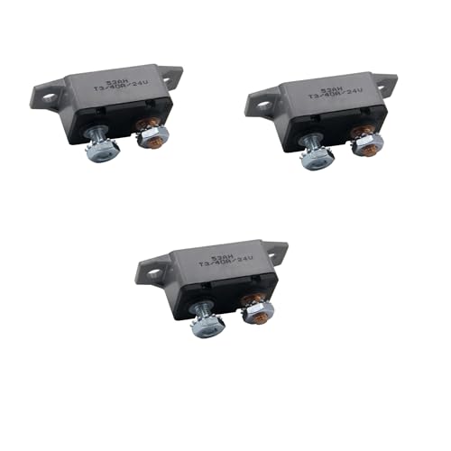 ZOOKOTO 3pcs 12-24V 40 Amp ATV Stud Bolt Resettable Circuit Breaker Fuse Holder 40A - color: 3Pcs, size: 40A
