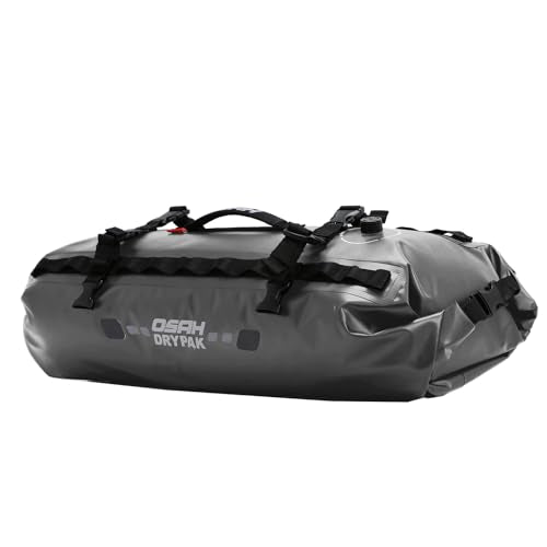 Waterproof Duffel& Luggage Bag - Motorcycle Dry Bag Tail Saddle Bags with Roll Top Closure,Large Storage Space,for Camping, Kayaking, Fishing & Traveling(Grey, 20L) - color: Grey, size: 20L