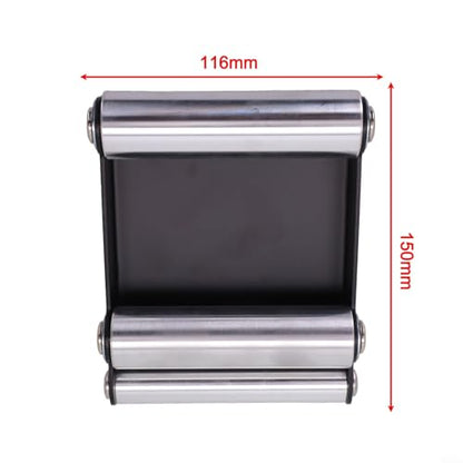 Motorcycle Tire Cleaning Stand Metal Bracket Portable Chain Clean Roller for Easy Wheel Maintenance and Quick Installation for Compatible with Most Motorbikes Black