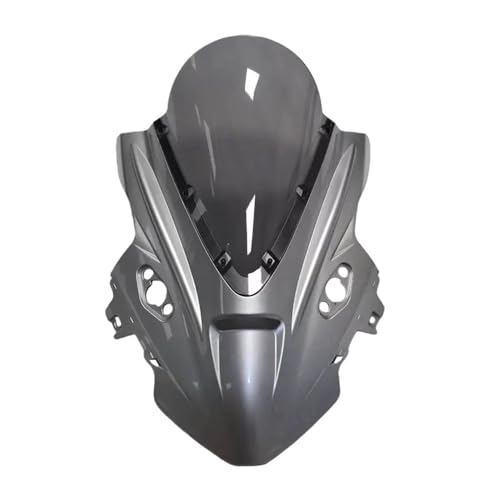 Motorcycle Windshield for 675SR CF675SR CF 675SR-R Motorcycle Double Bubble Windscreen Screen Windshield Wind Deflectors Accessories - color: Silver Gray