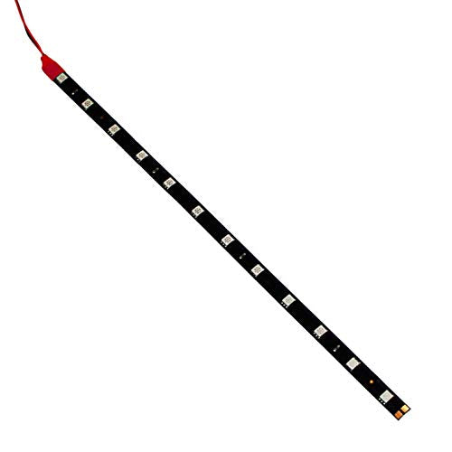 DC 12V Waterproof 1Ft 12 LED Strip Underbody Light with 6 inches Wires for Motor (Red,Pack of 6) - color: Red